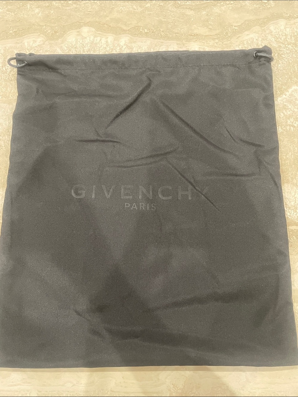 Givenchy Black Drawstring Dust Bag with Subtle Logo